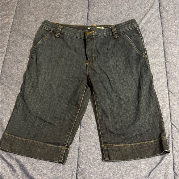 Red Engine Pants - Red Engine Knee Length Jean Shorts